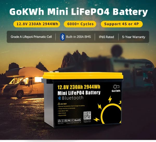 SVC SVC 12.8V 230Ah LiFePO4 Battery with Bluetooth